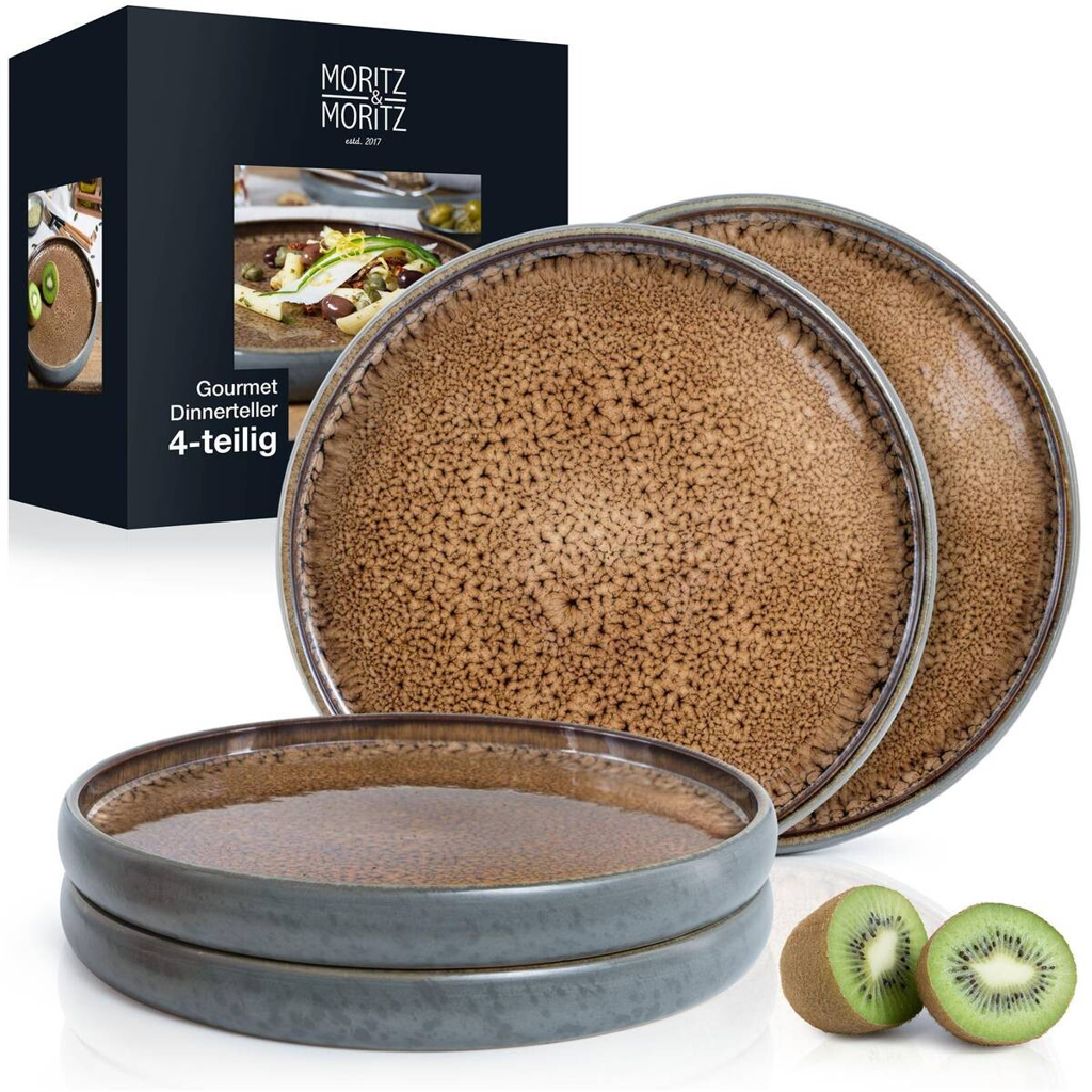 Moritz & Moritz Essteller flach beige Steinzeug D: ca. 27,5 cm