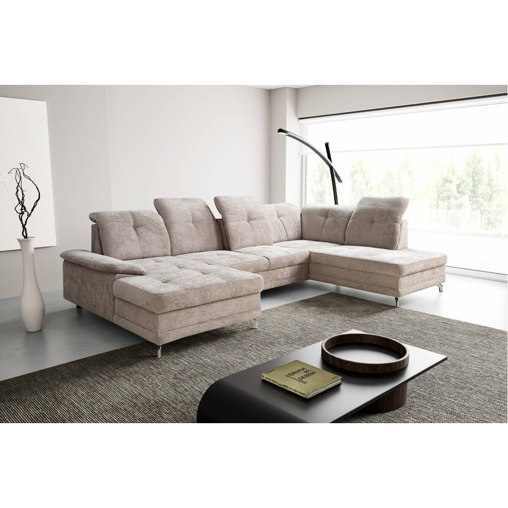 Wohnlandschaft Kendo grau Microfaser B/H/T: ca. 337x105x172 cm