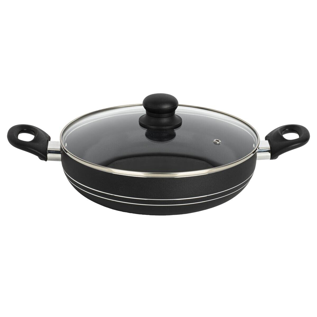 Servierpfanne schwarz Aluminium