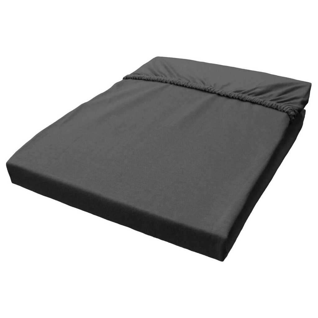 Boxspring Spannbetttuch anthrazit Baumwolle B/L: ca. 140x200 cm