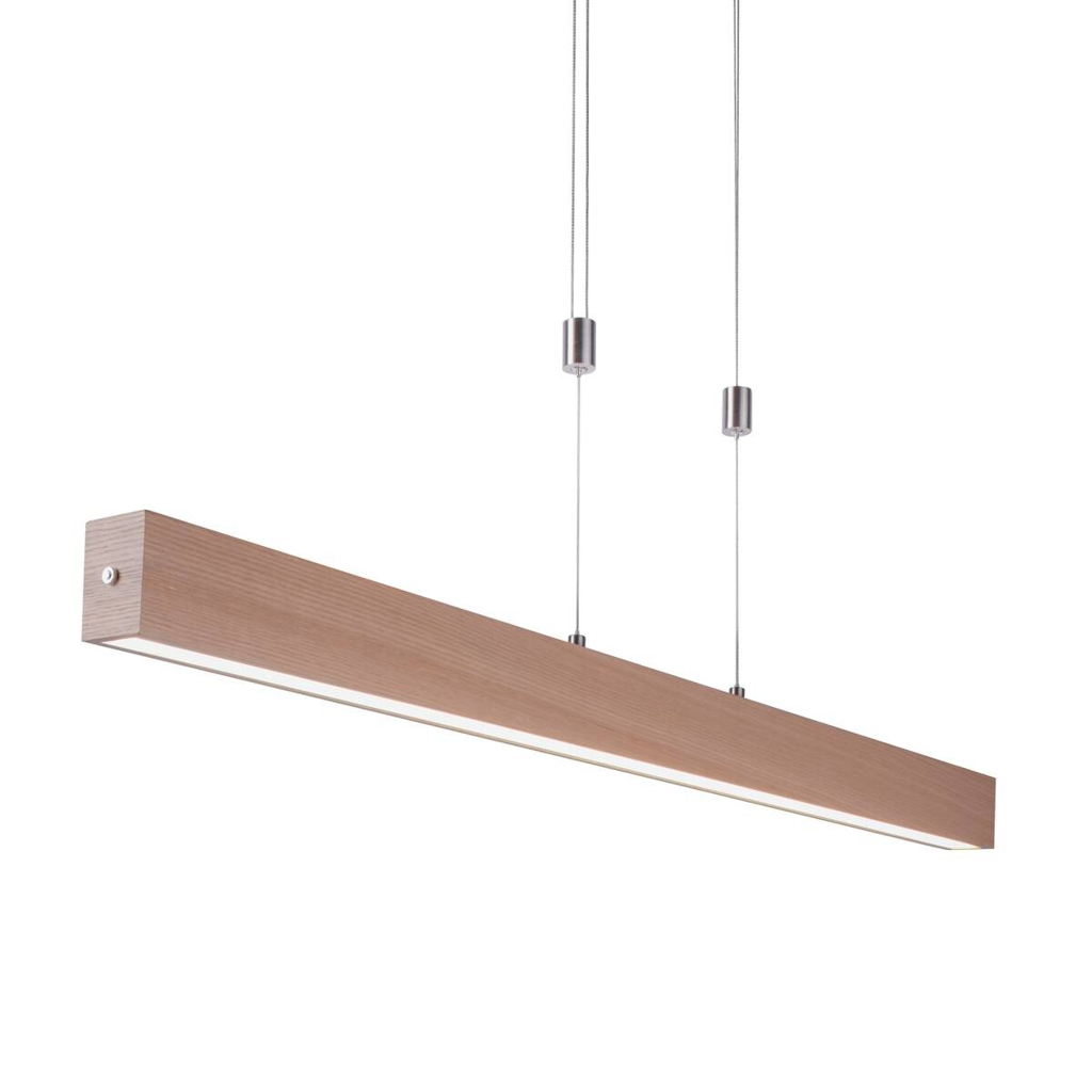 Just Light LED-Pendelleuchte AMANDA 11420-78 natur Aluminium B/H/T: ca. 110x160x5 cm 1 Brennstellen