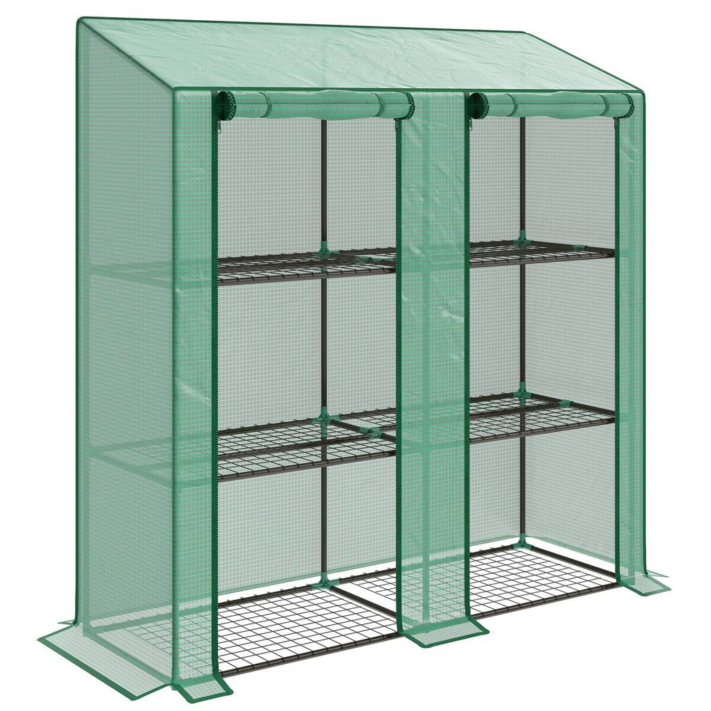 Outsunny Gewächshaus B/H/T/L: ca. 46x151x46x143 cm grün