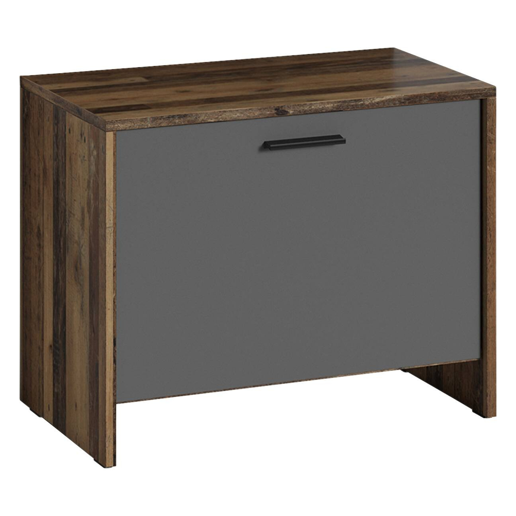 Bank BEN Eiche Old Wood Nachbildung anthrazit B/H/T: ca. 60x48x35 cm