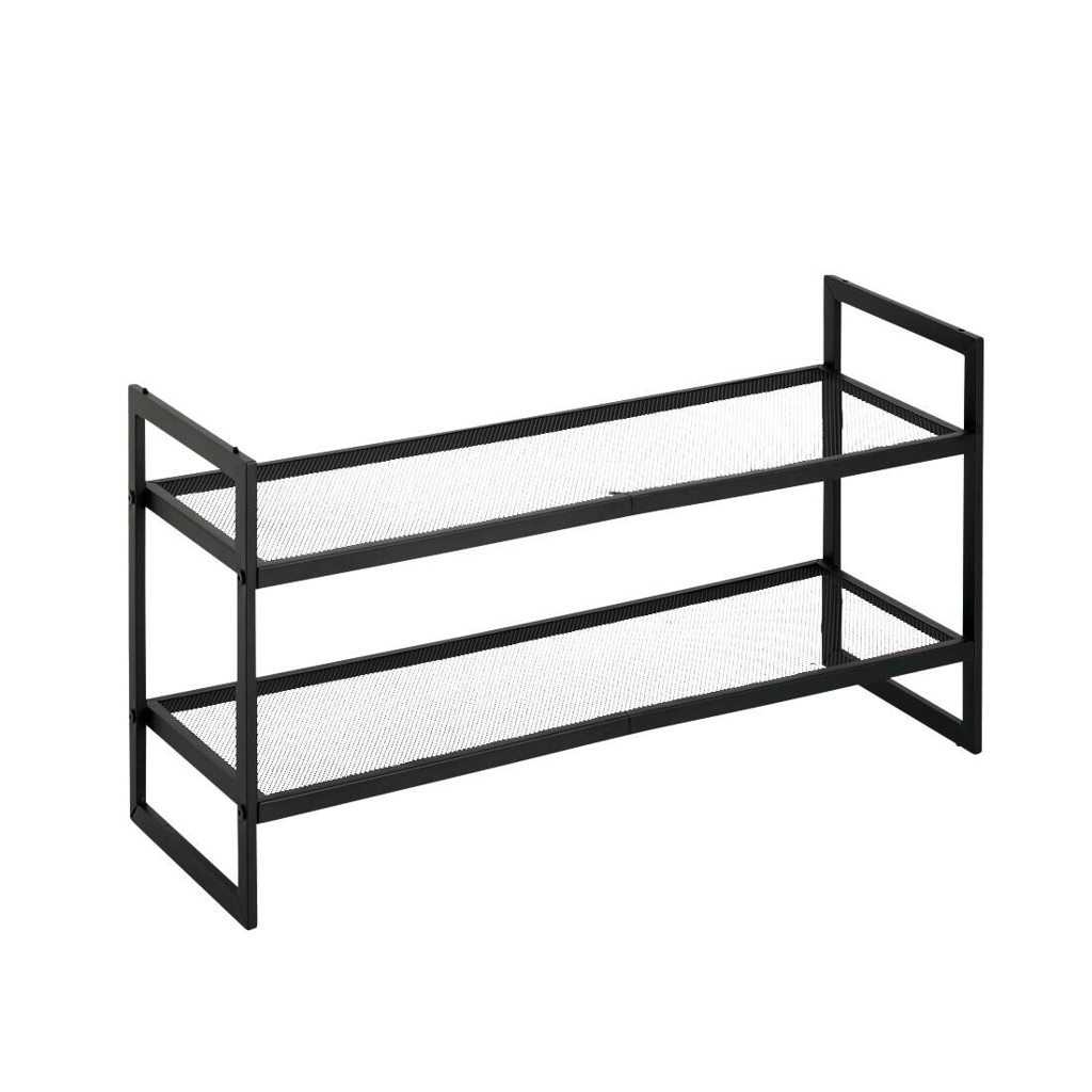 Zeller Schuhregal schwarz Metall B/H/L: ca. 24x36x70 cm