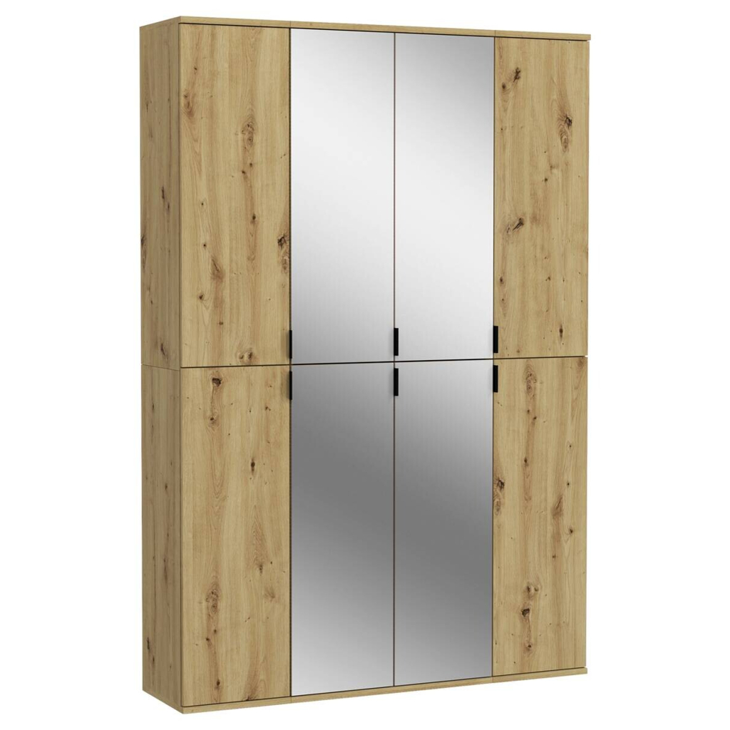 Garderobe PROJEKT Eiche Artisan Nachbildung Spiegel B/H/T: ca. 121x193x34 cm