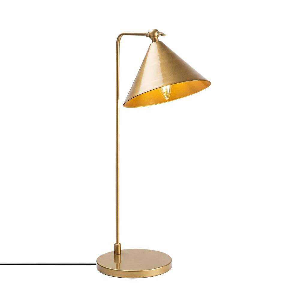 Opviq Tischleuchte gold Metall B/H/L: ca. 26x50x24 cm E14 1 Brennstellen