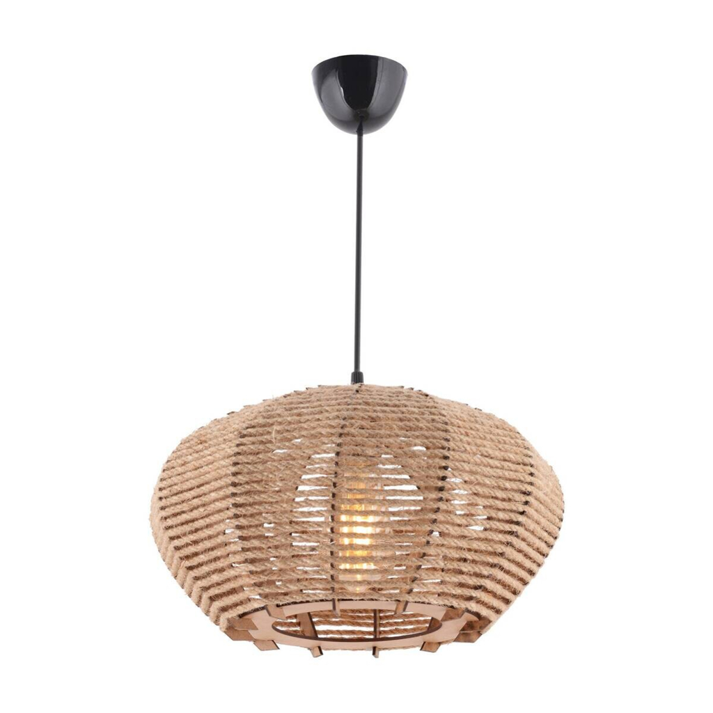 Opviq Pendelleuchte Ellipse creme B/H/T/L/D: ca. 35x65x35x35x35 cm E27 1 Brennstellen