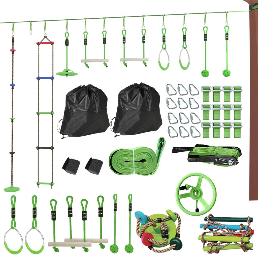 AIYAPLAY Kinder-Kletterseil-Set grün B/H/L: ca. 5x1x1000 cm
