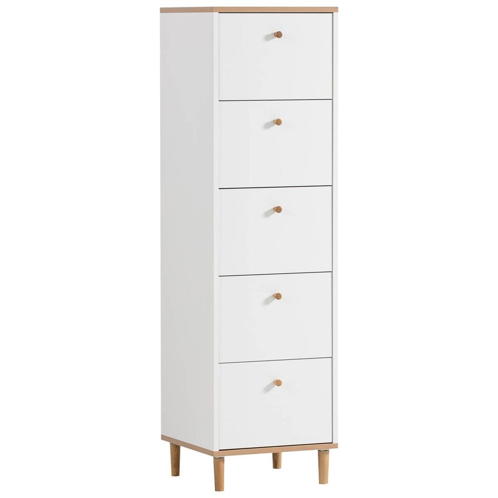 Kommode Hilda weiß matt Eiche Artisan Nachbildung B/H/T: ca. 401,1x142x40 cm