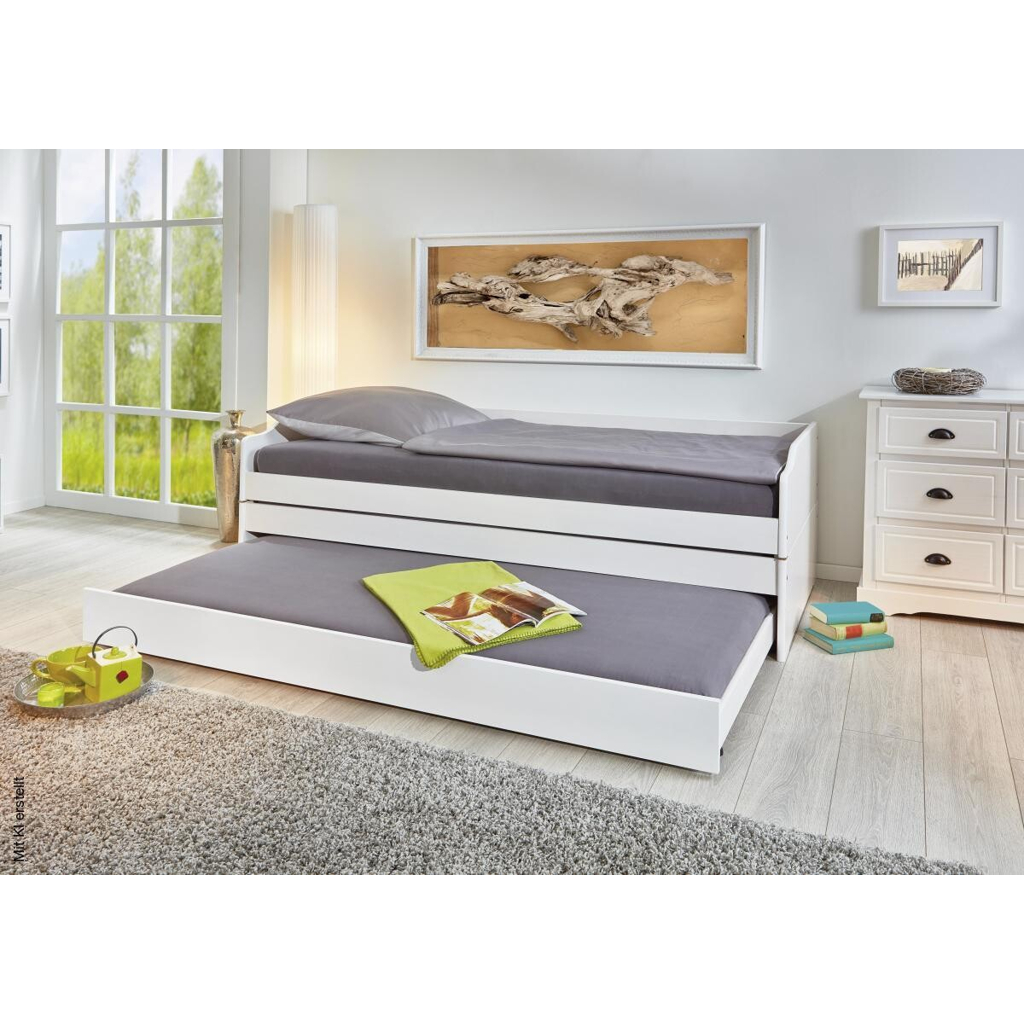 Funktionsbett Lotar weiß Liegefläche B/L: ca. 90x200 cm