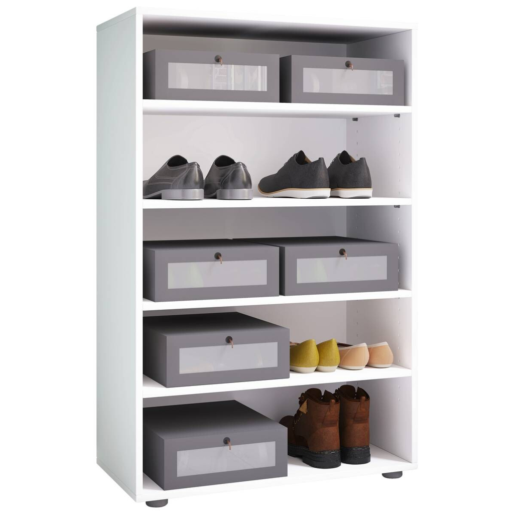 Schuhregal Lona weiß B/H/T: ca. 70x110x37 cm