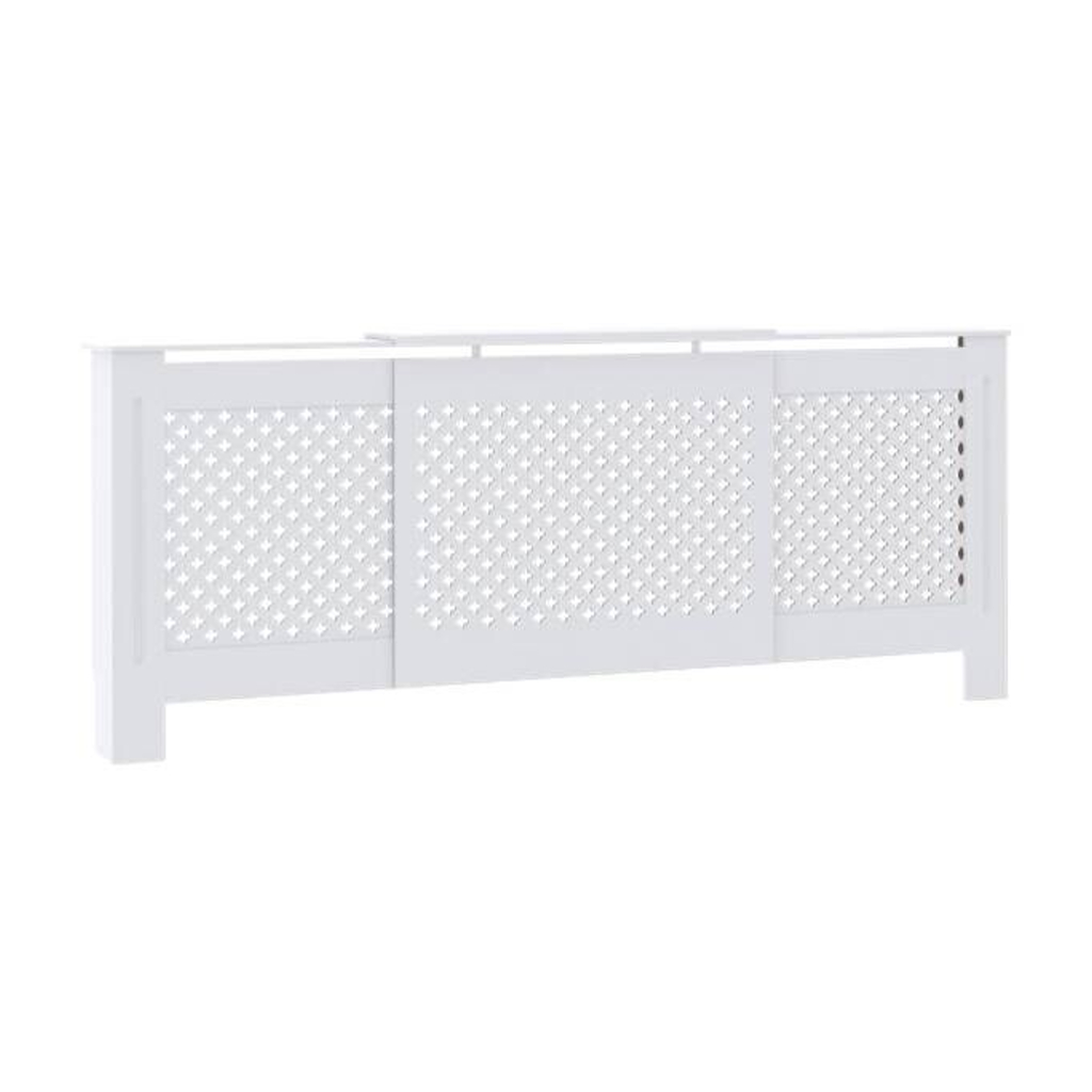 vidaXL Heizkörperverkleidung weiß B/H/T: ca. 205x81,5x19 cm