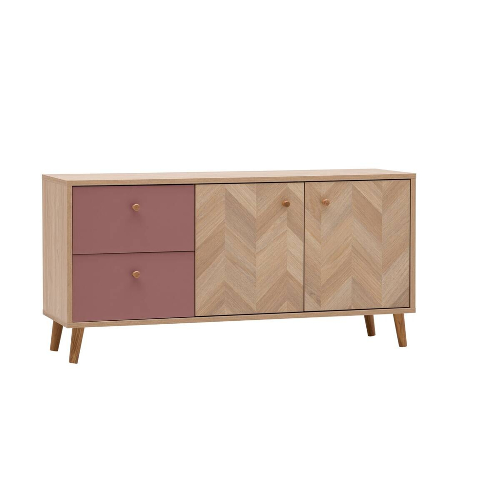 Lowboard Visby Eiche Nachbildung mauve B/H/T: ca. 109x44,1x33,05 cm