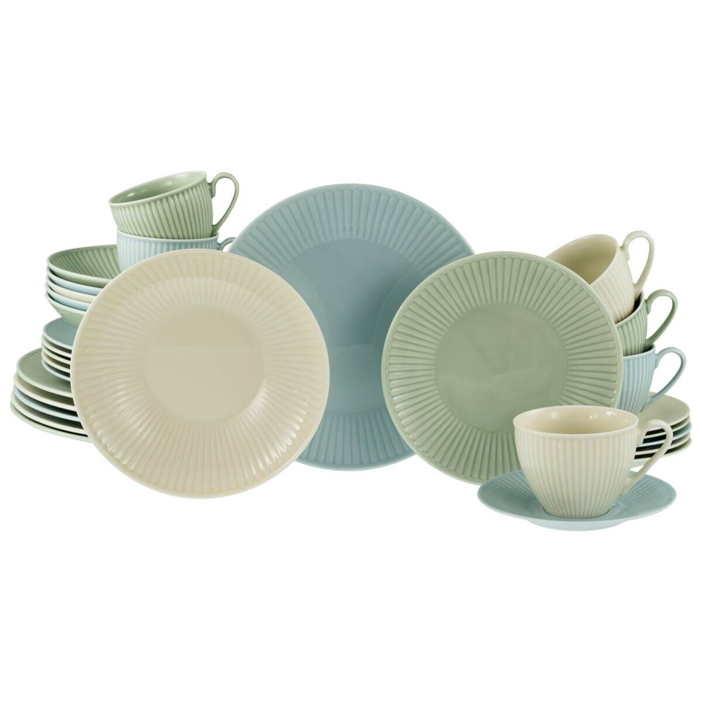 CreaTable Kombiservice Valencia bunt Porzellan 30 tlg.