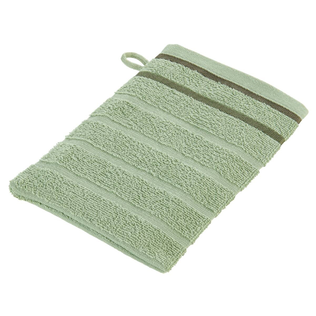 oh cosy Waschhandschuh Marta grün Baumwolle B/L: ca. 16x22 cm