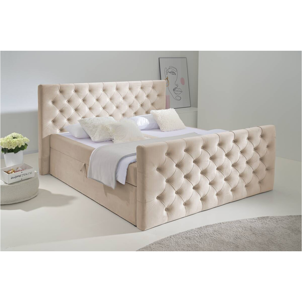 Boxbett Glow creme Liegefläche B/L: ca. 180x200 cm