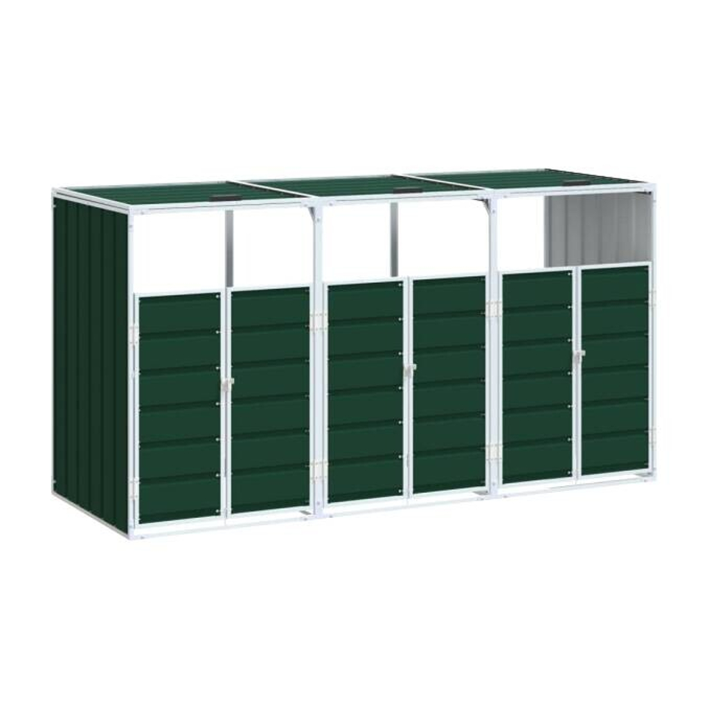 vidaXL Mülltonnenbox grün