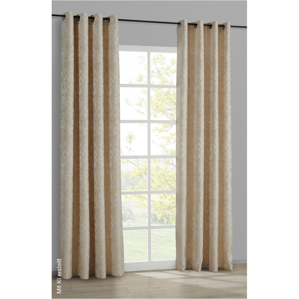 Ösenvorhang Pisa beige B/L: ca. 140x245 cm