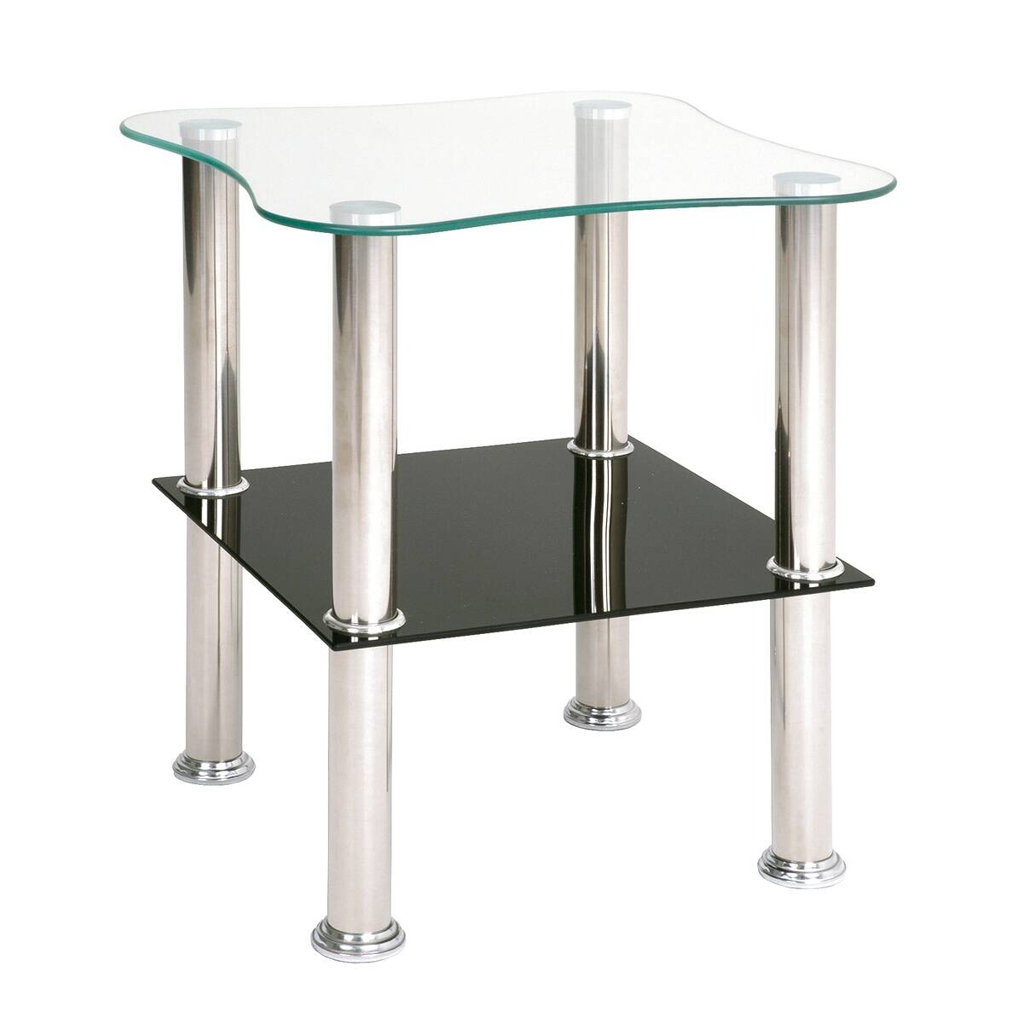 Beistelltisch  schwarz Chrom Optik B/H/T: ca. 40x47x40 cm