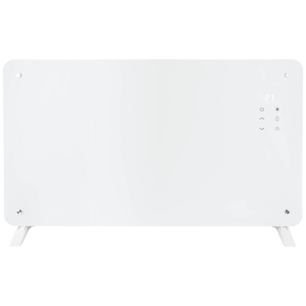 Glasradiator weiß Metall Kunststoff B/H/L: ca. 20x47x76,5 cm ca. 2000 W