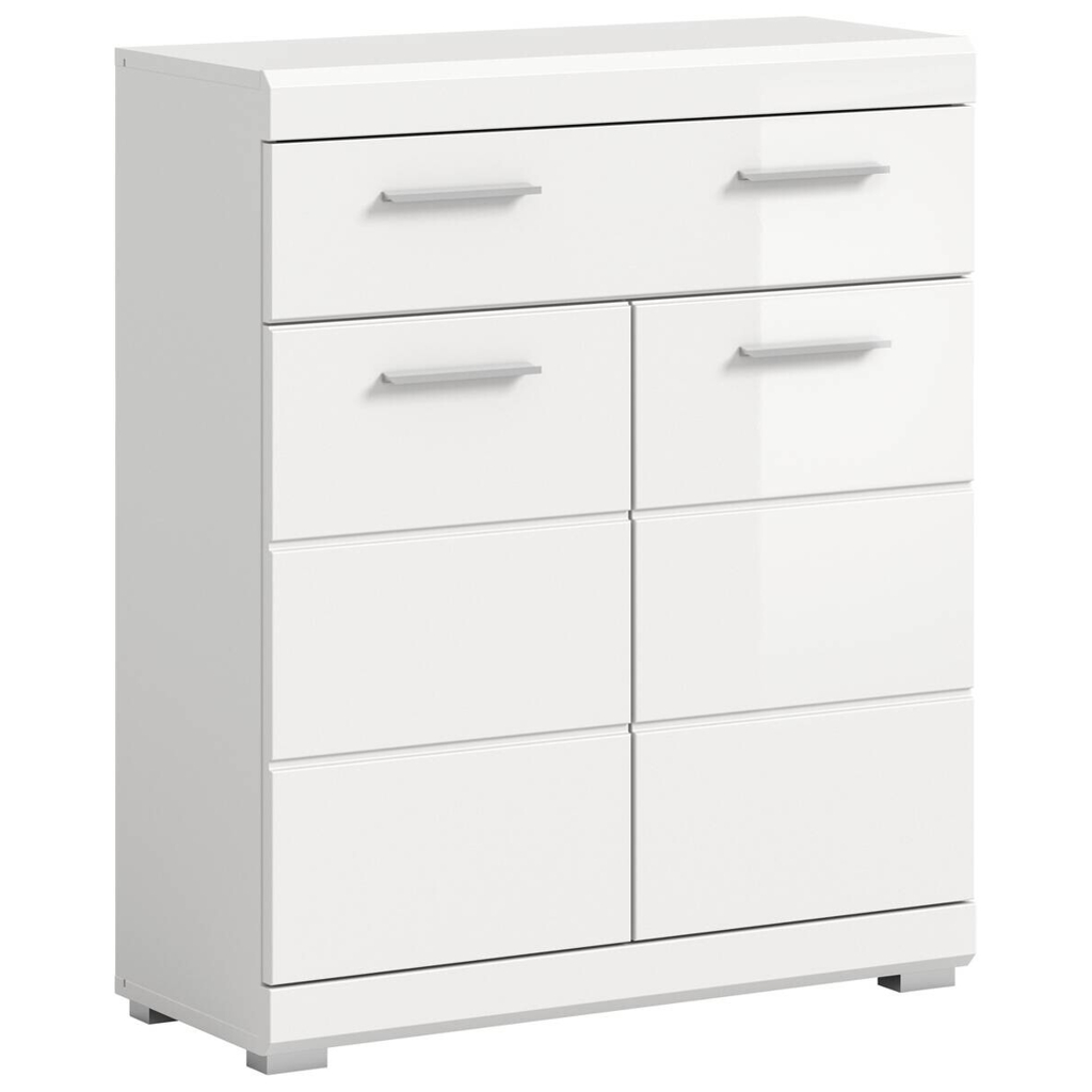 Schrank Scout weiß weiß Hochglanz B/H/T: ca. 74x88x31 cm