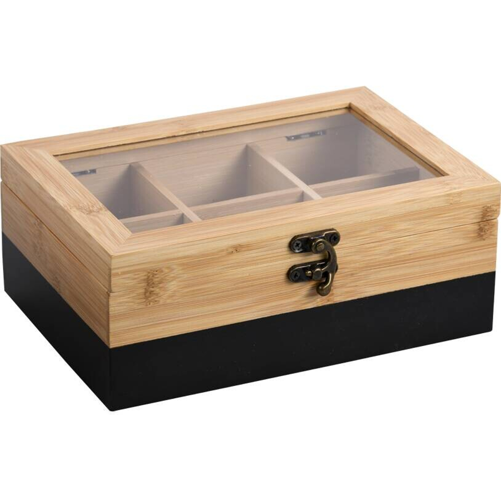 Kesper Teebox natur Bambus B/H/L: ca. 15x8,5x21,5 cm