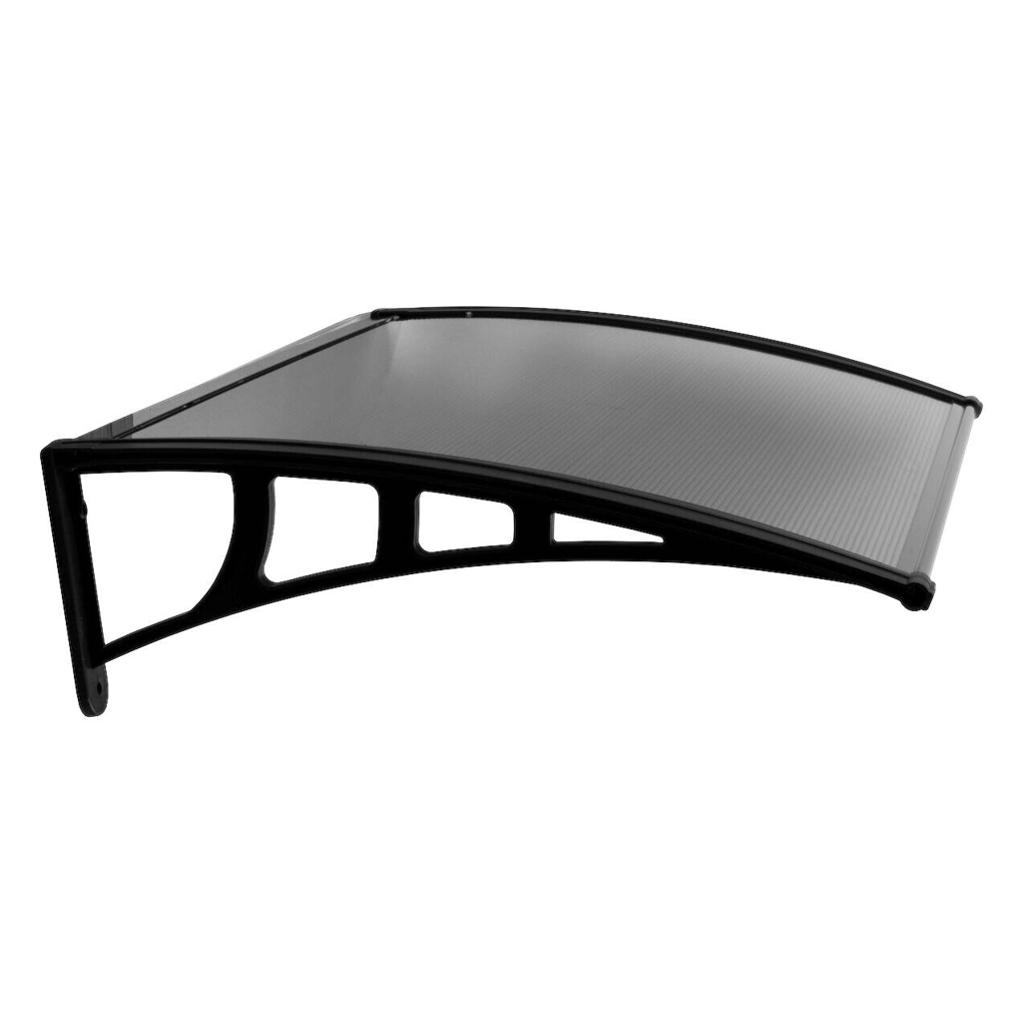 Brosplast Vordach schwarz B/H/L: ca. 120x23x70 cm