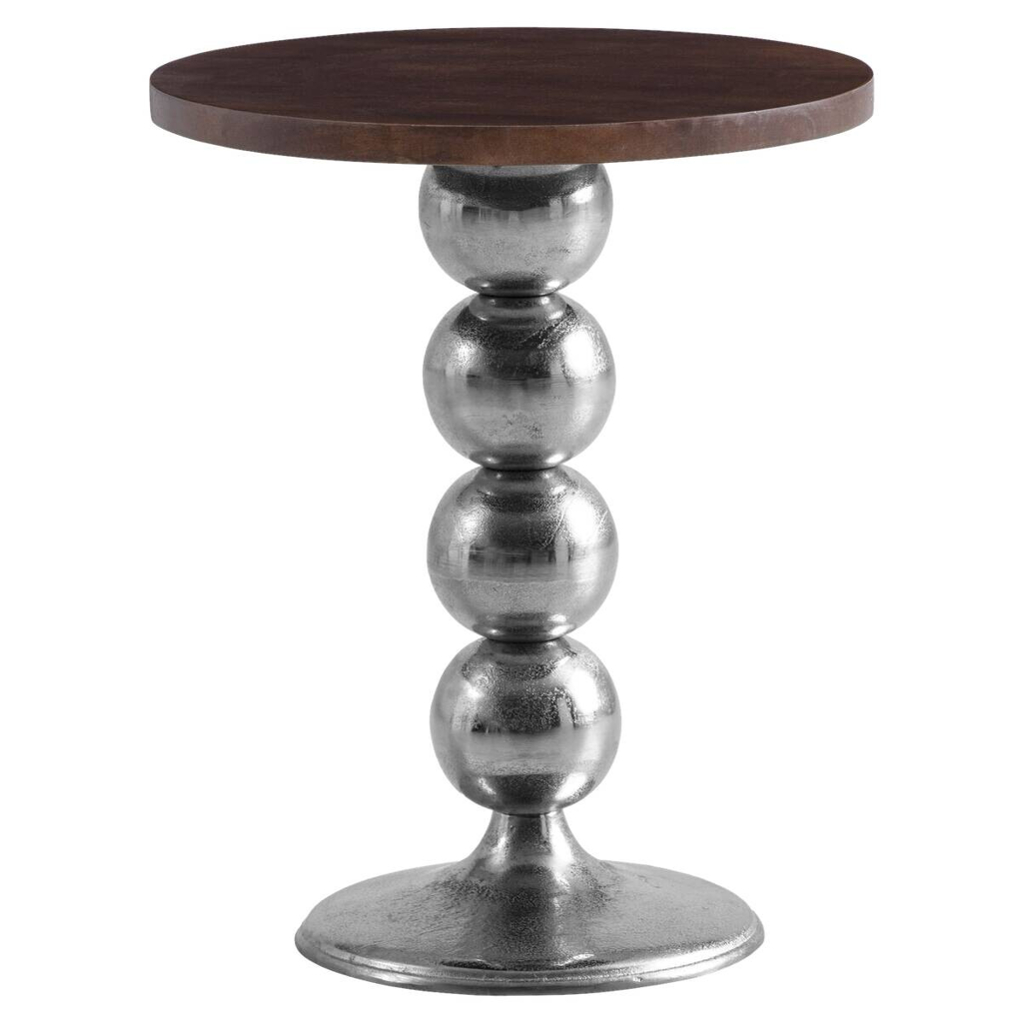 Beistelltisch silber Metall Mango B/H/T: ca. 50x62x50 cm