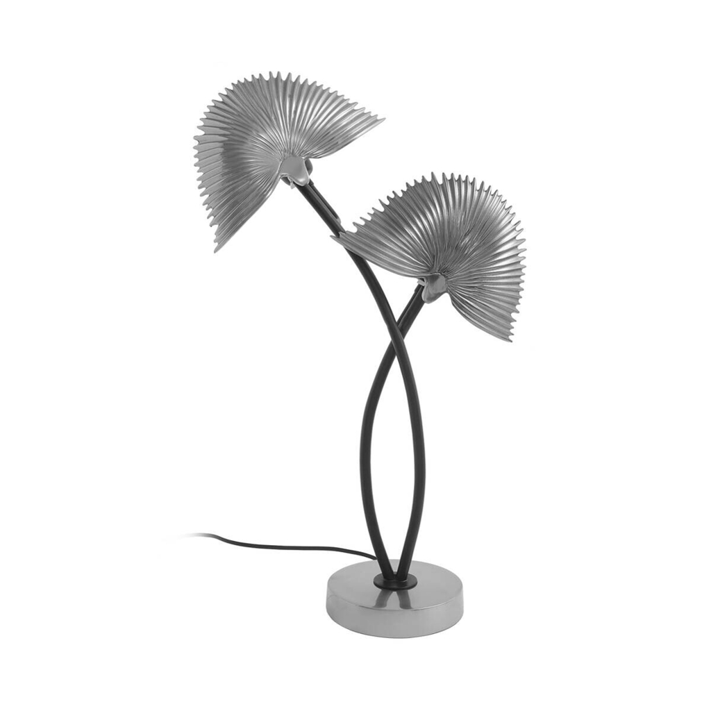 Kayoom Tischleuchte silber Aluminium B/H/L: ca. 16x60x38 cm E27 2 Brennstellen