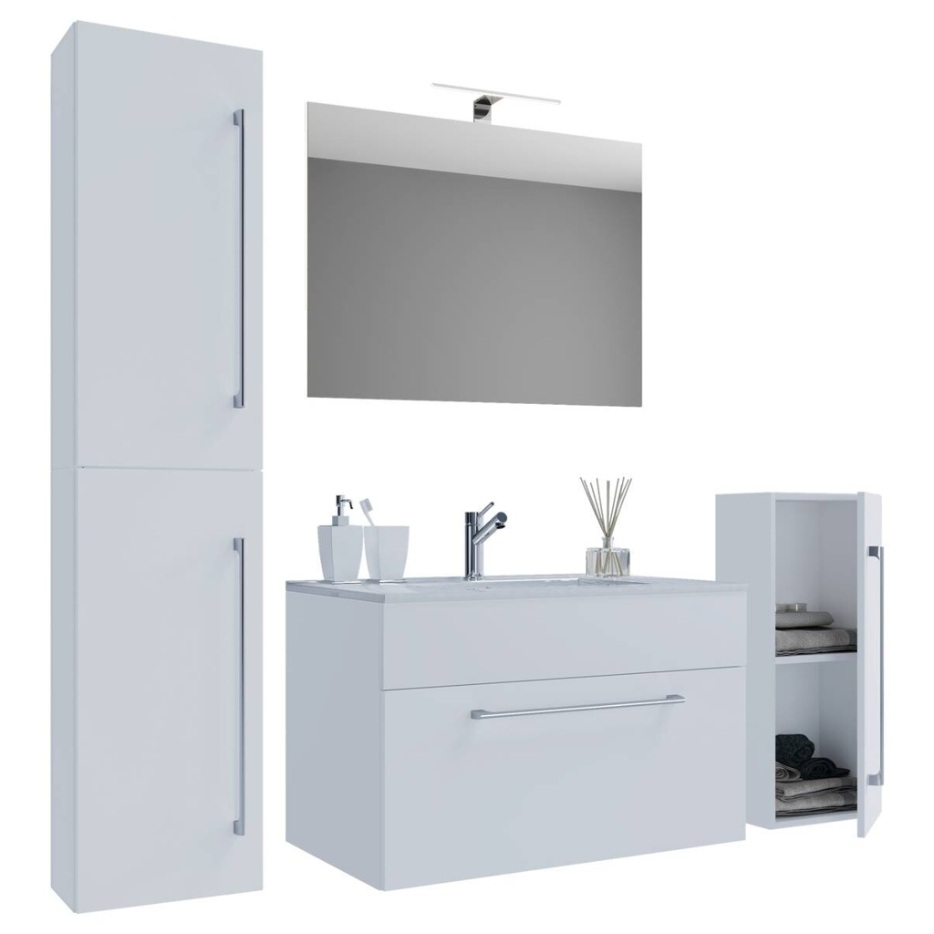 Waschplatz 5tlg-Badinos weiß B/H/T: ca. 60x50x46 cm