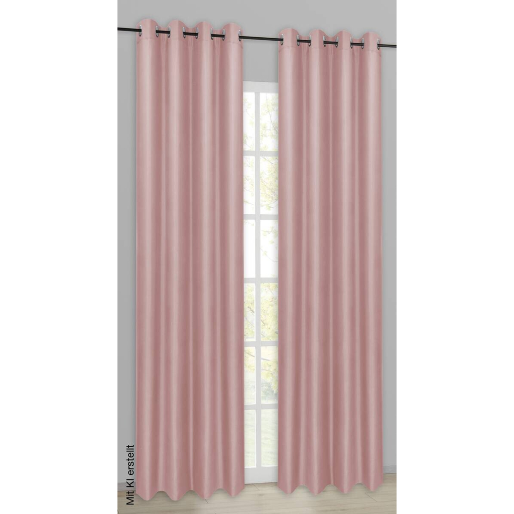POCOline Ösenvorhang Barnaby pink B/L: ca. 140x235 cm