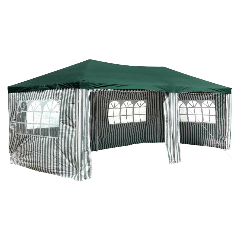 VCM Pavillon grün Polyester-Mischgewebe B/H/L: ca. 300x250x600 cm