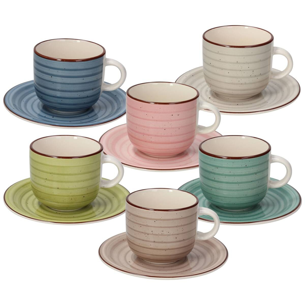 TOGNANA Kaffeebecherset Louise Urban Pastel multicolor Porzellan