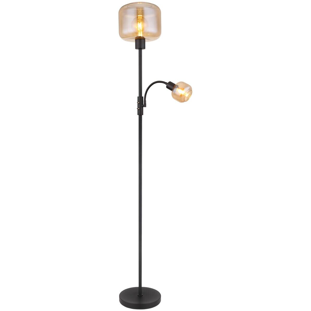 Stehlampe H/D: ca. 165x25 cm E27 2 Brennstellen