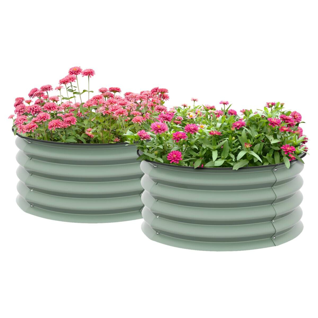 Outsunny Hochbeet-Set grün Stahl B/H/L: ca. 60x30x60 cm