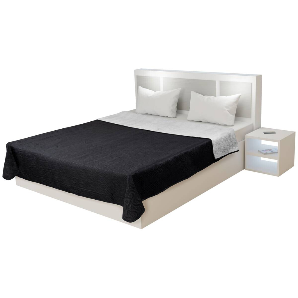 Tagesdecke schwarz Polyester B/L: ca. 160x220 cm