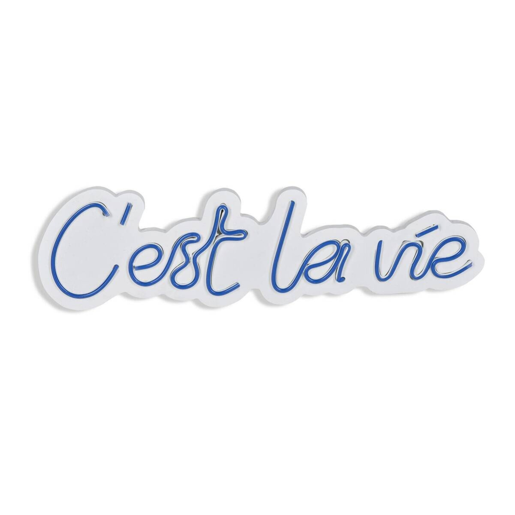 Opviq LED-Wandleuchte blau PVC B/H/T/L: ca. 50x14x2x50 cm