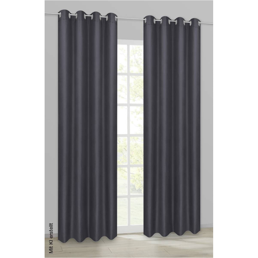 ACUS design collection Ösenvorhang Barnaby schwarz B/L: ca. 140x235 cm