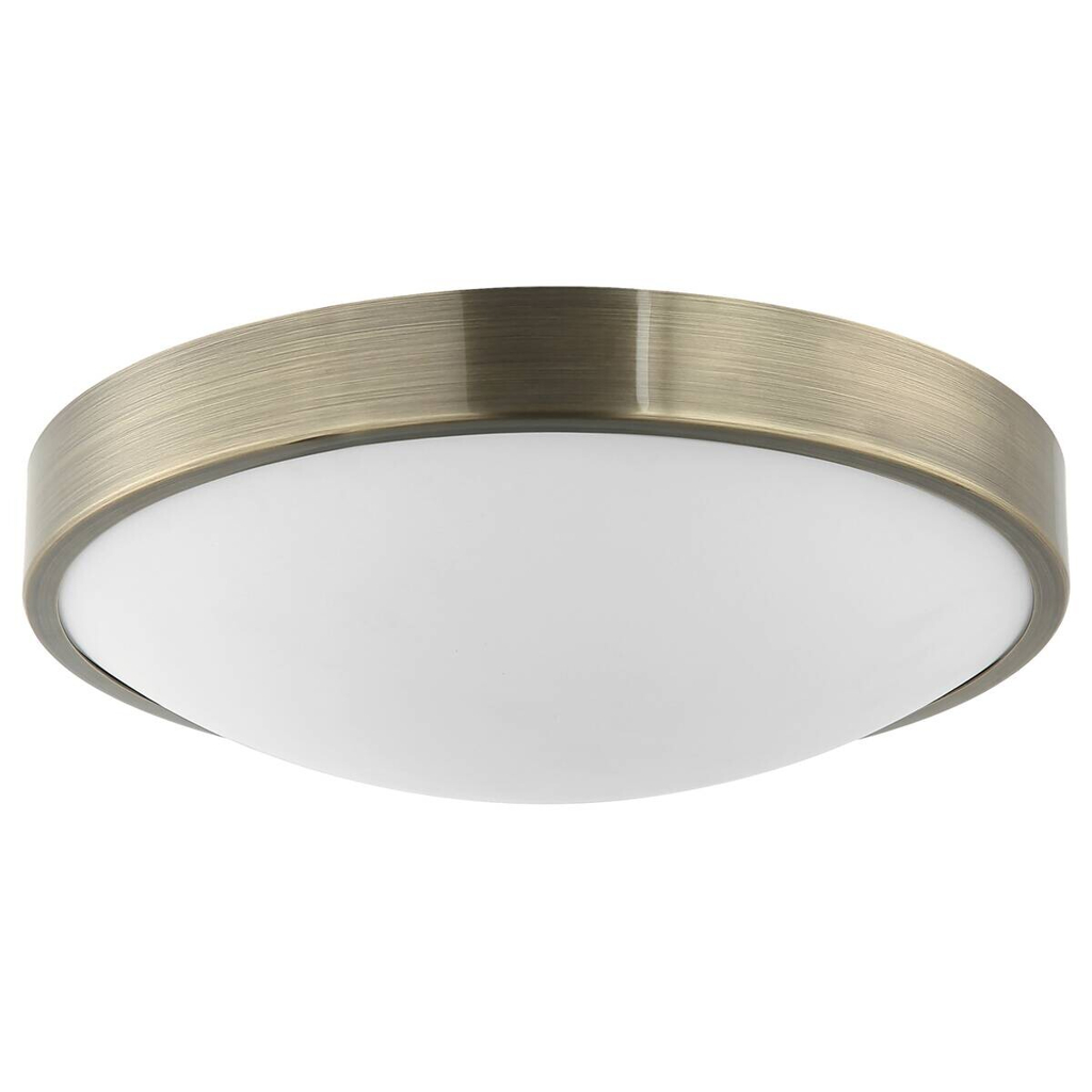 Lamkur Deckenleuchte platin Glas Stahl B/H/L: ca. 37x8x37 cm E27 2 Brennstellen