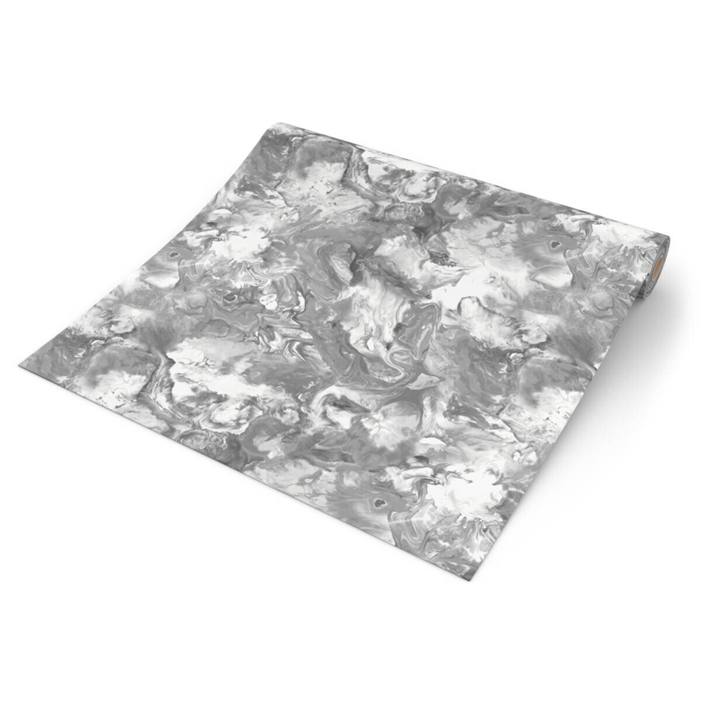 UGEPA Papiertapete Marmoroptik grau silber B/L: ca. 53x1005 cm