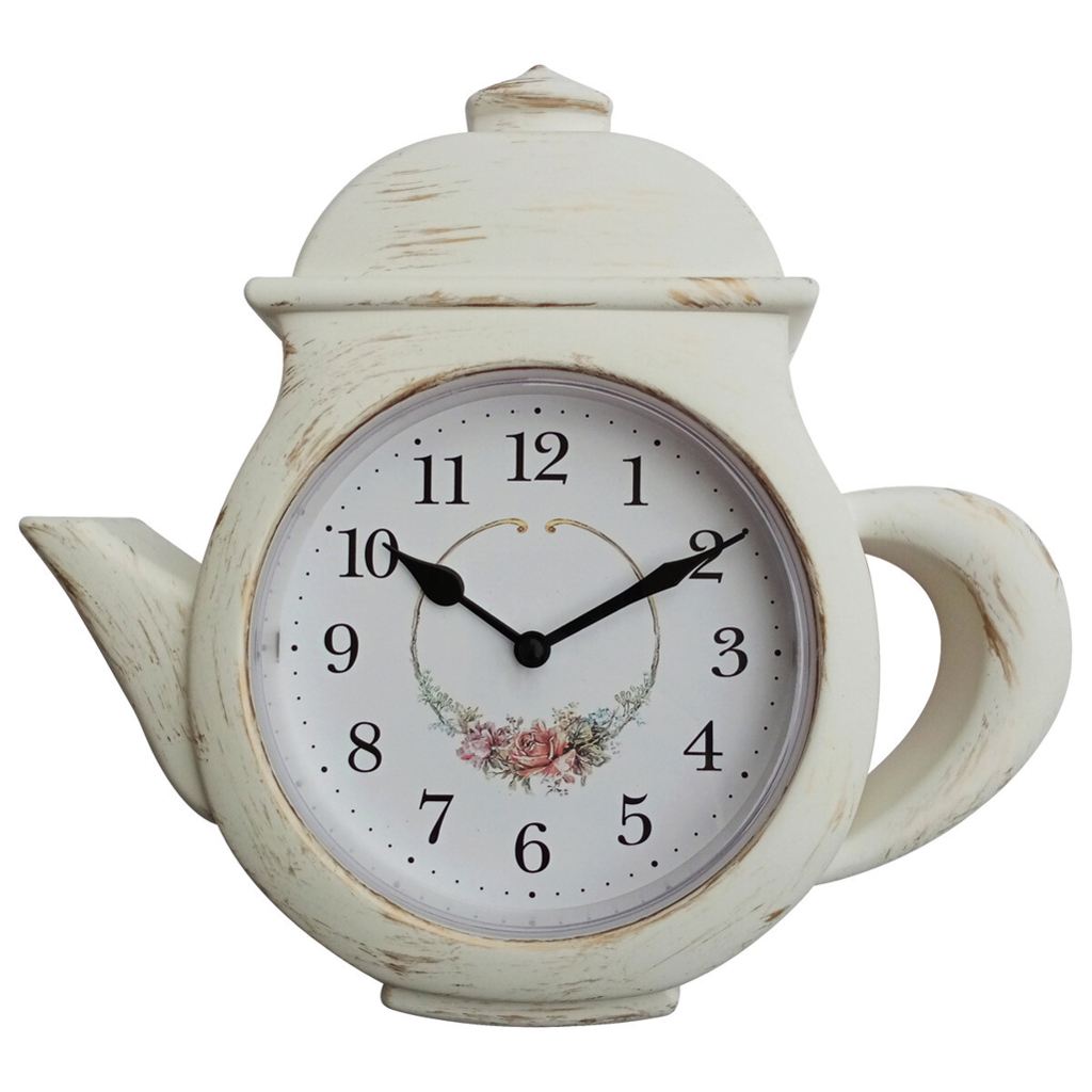 Mebus Wanduhr weiß B/H/L: ca. 3,5x25,7x24,5 cm