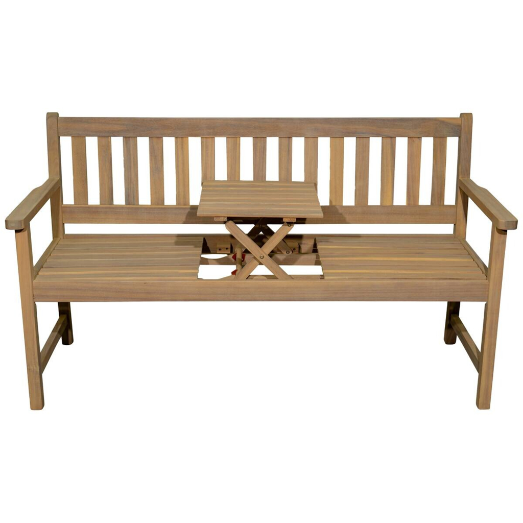 POCOline Gartenbank natur Akazie B/H/L: ca. 60x90x156 cm