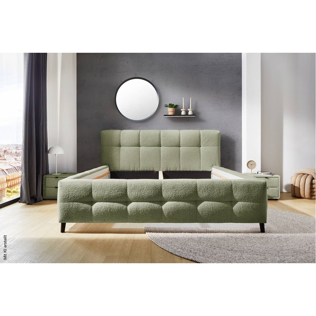 Polsterbettgestell grün Polyester Liegefläche B/L: ca. 180x200 cm