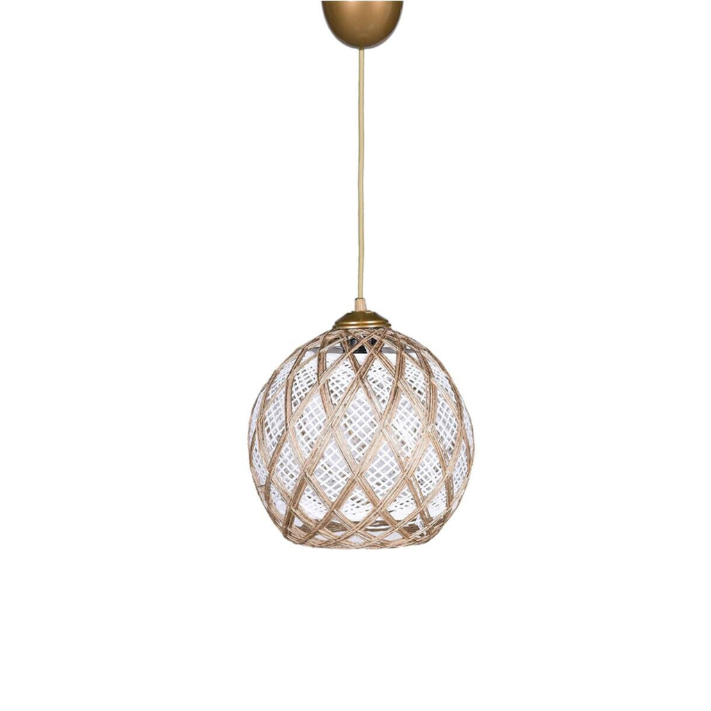 Opviq Pendelleuchte silber weiß Baumwolle B/H/T/L/D: ca. 22x54x22x22x22 cm E27 1 Brennstellen
