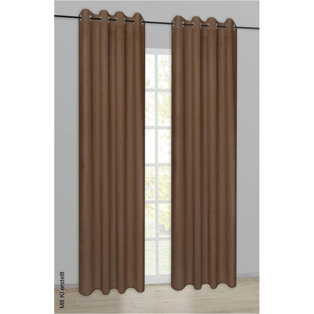 Happy Home Ösenvorhang Freiburg Mocha Mousse B/L: ca. 140x235 cm