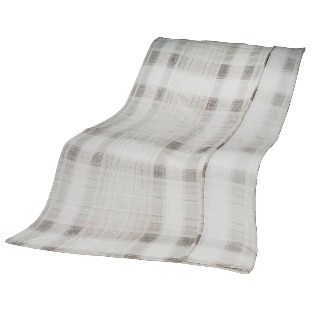Wohndecke natur Polyester B/L: ca. 150x200 cm
