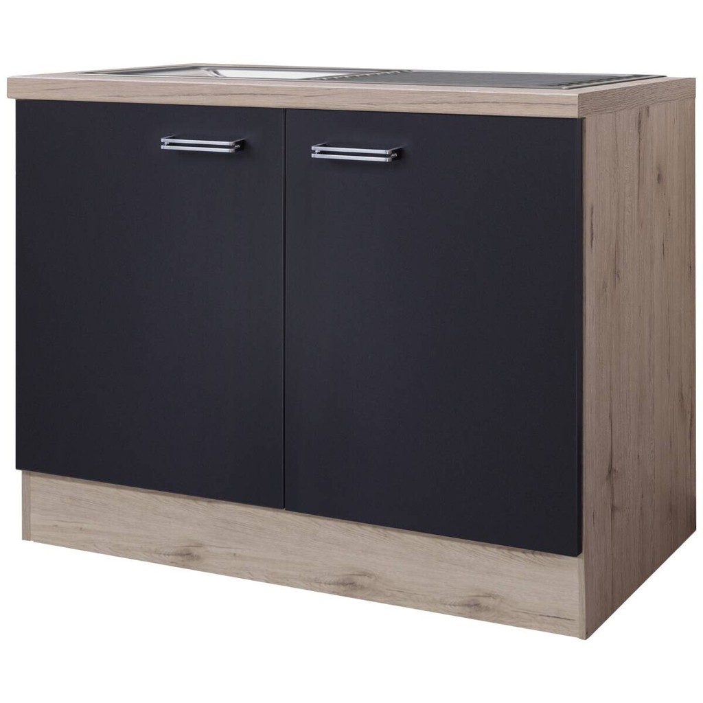 Spülenschrank Elva anthrazit B/H/T: ca. 100x86x60 cm