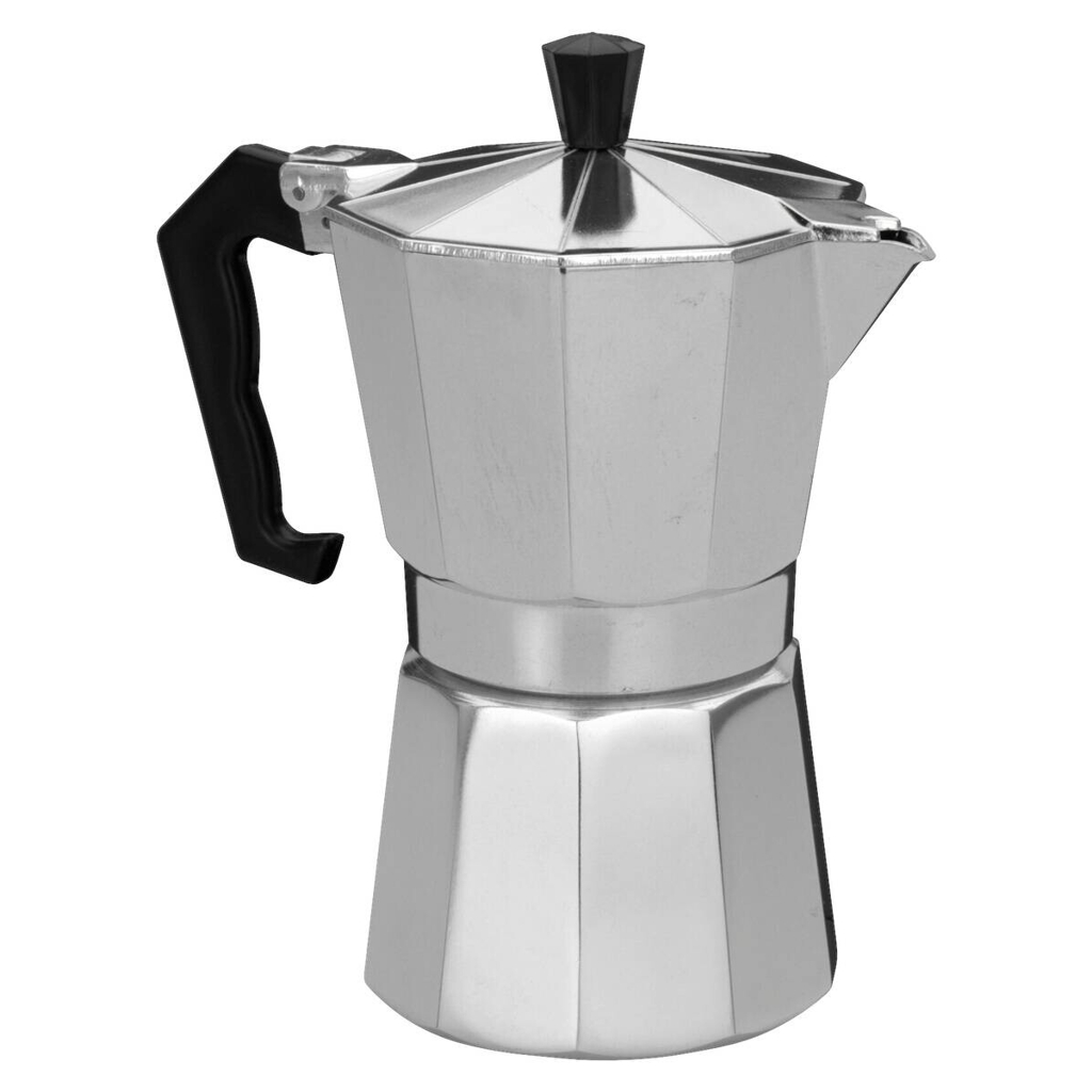 Espressokocher silber Aluminium