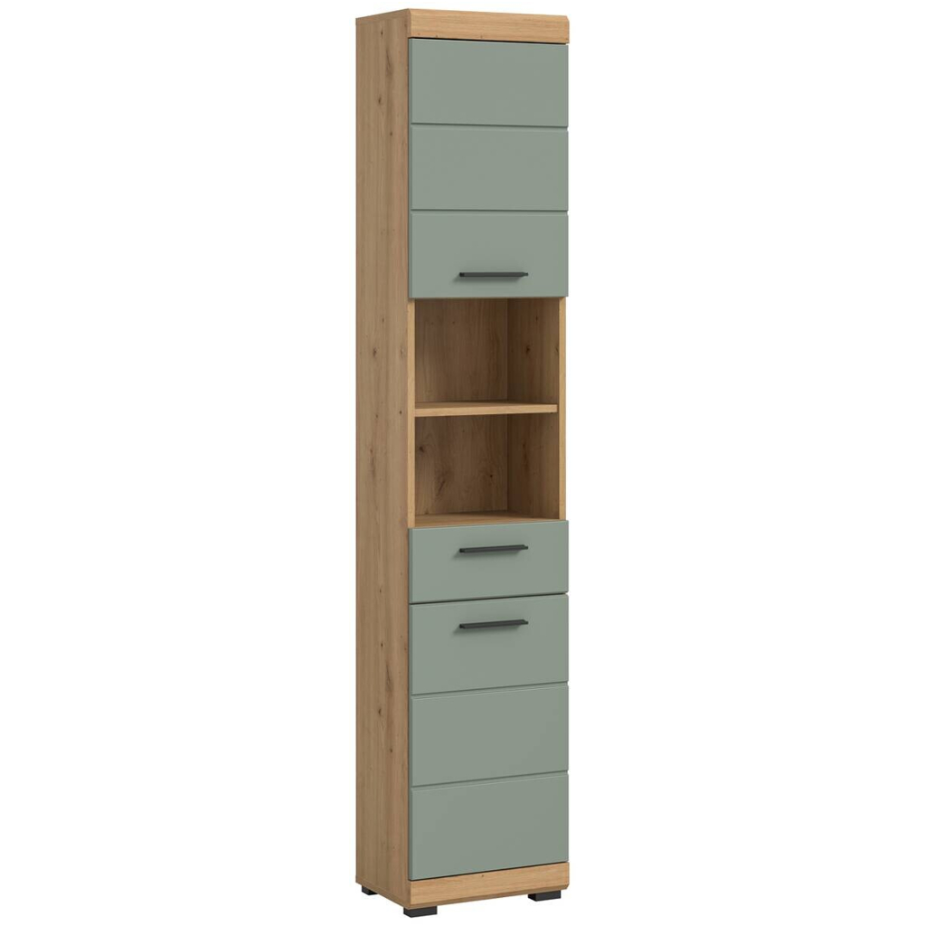 Badhochschrank Scout Eiche Artisan Nachbildung salbei Nachbildung B/H/T: ca. 37x191x31 cm