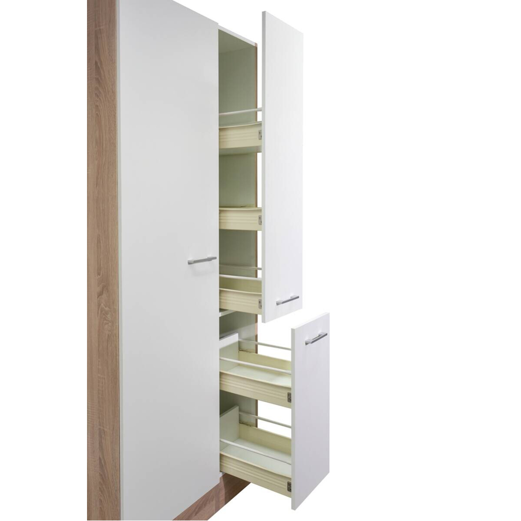 Apothekerschrank Samoa weiß Eiche Nachbildung B/H/T: ca. 30x200x57 cm